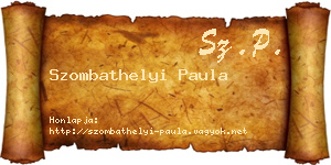 Szombathelyi Paula névjegykártya